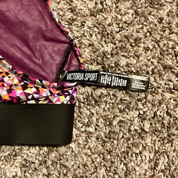 3- Victoria's Secret Sport Women's The Player Racerback Sport Bra Size S Multi - Picture 8 of 9